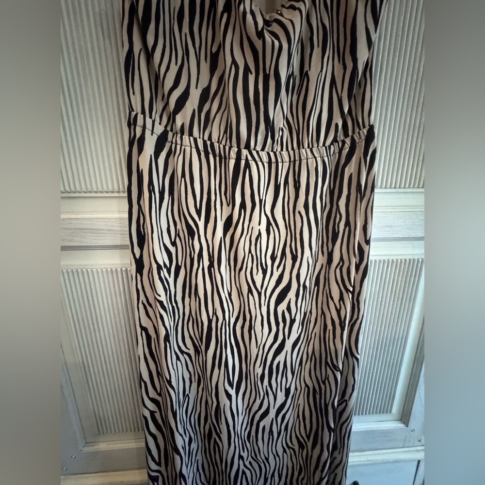 I.N.C. Zebra Printed Halter Maxi Dress, XL - Picture 12 of 16